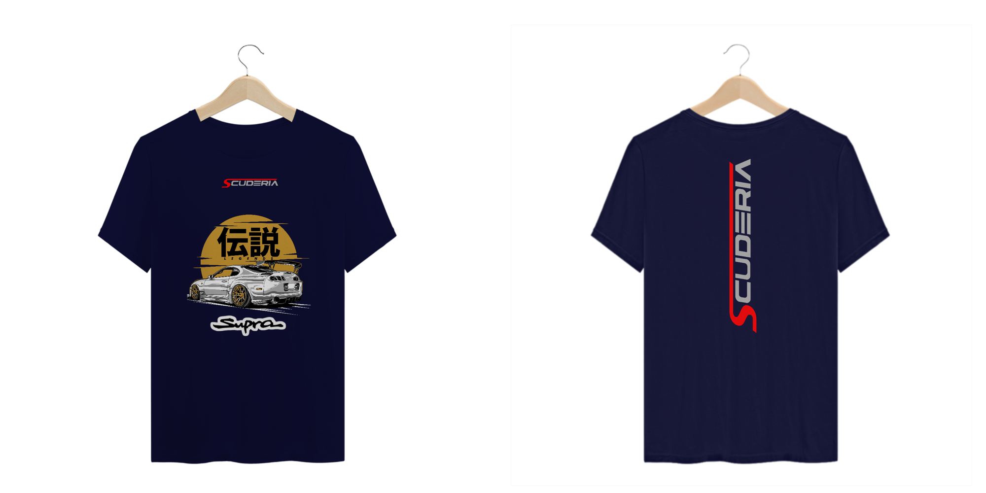 T-Shirt Plus Size Toyota Supra JDM Legends Scuderia