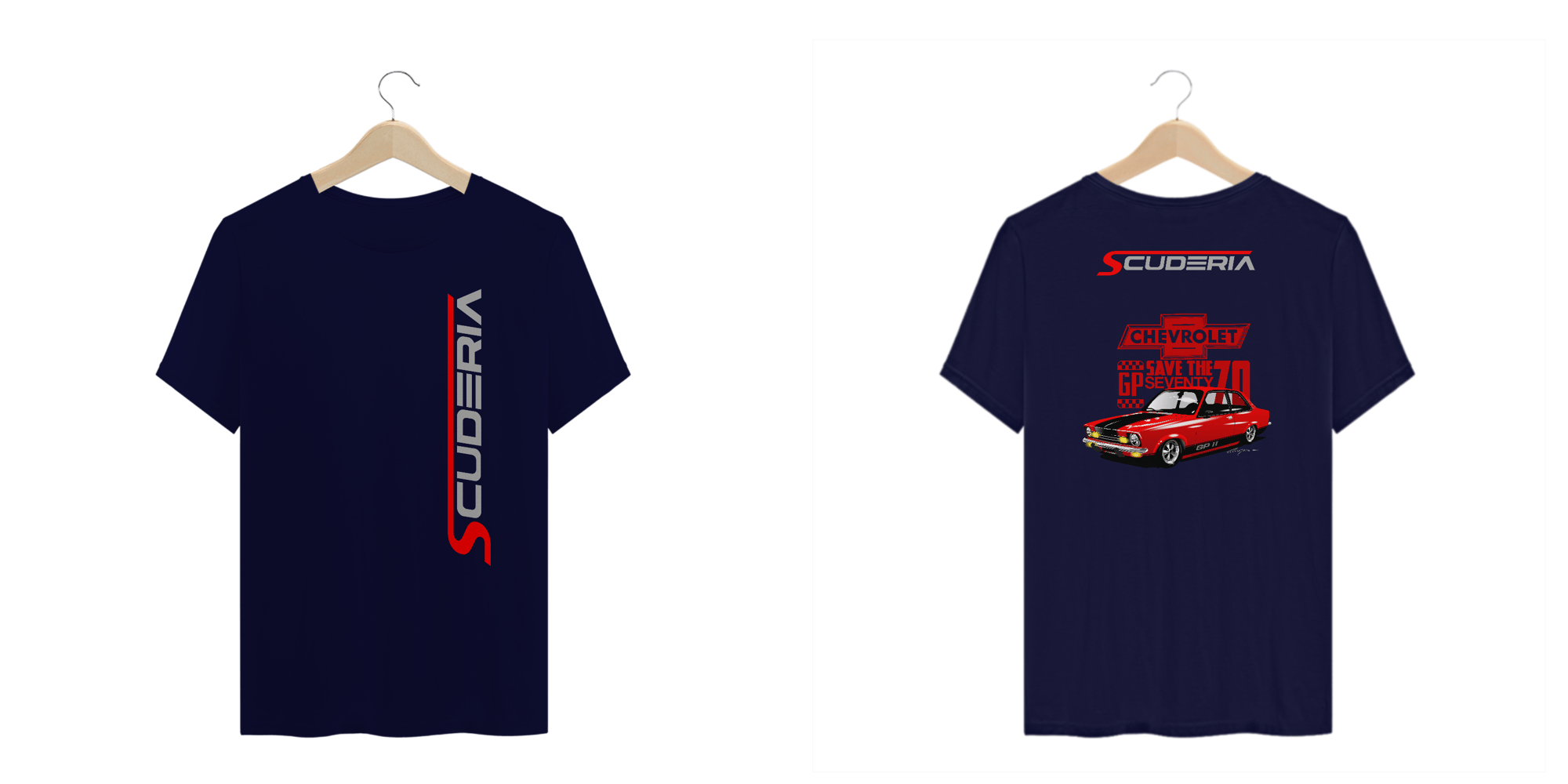 T-Shirt Plus Size Coleção Anos 70 Chevette GPII Vermelho Scuderia