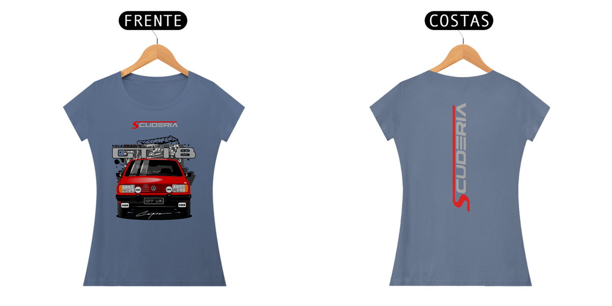 Nome do produto: Baby Long Estonada Coleção Anos 80 Gol GT 1.8 Scuderia