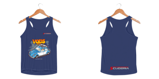 Nome do produto Regata Feminina  Sport Dry UV Coleção Volks Day Fusca Azul Scuderia