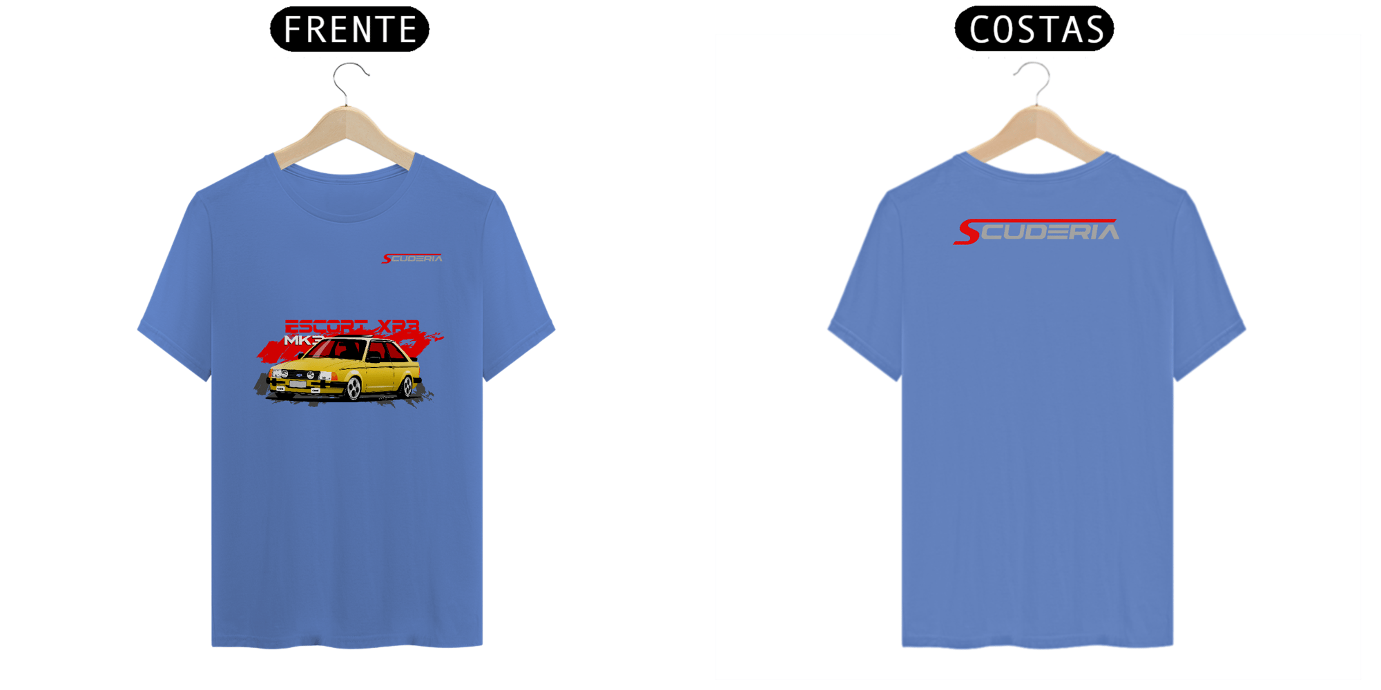 T-Shirt Estonada Coleção Anos 80 Escort XR3 Mk3 Scuderia