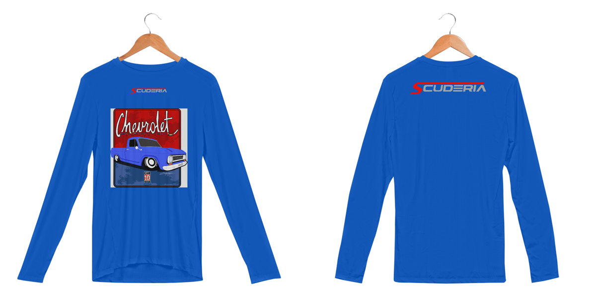 Nome do produto: Manga Longa Sport Dry UV Coleção Anos 70 C10 Azul Scuderia