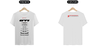 Nome do produto T-Shirt Classic Linha do Tempo Frente Golf GTI Scuderia