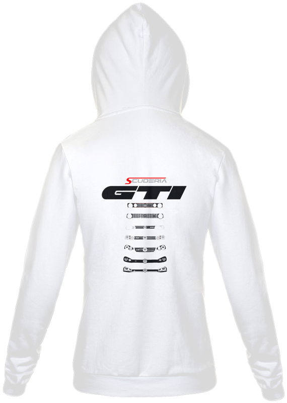 Moleton com Zíper Linha do Tempo Frente Golf GTI Scuderia