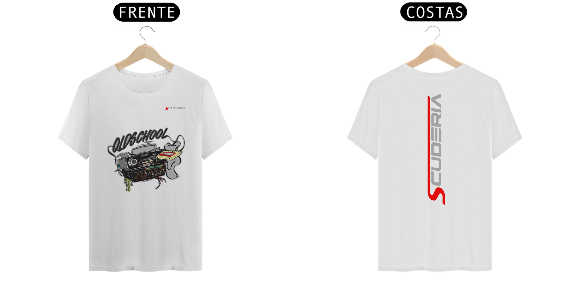 T-Shirt Prime Conjunto Old School (Toca Fitas TKR + Tojo) Scuderia