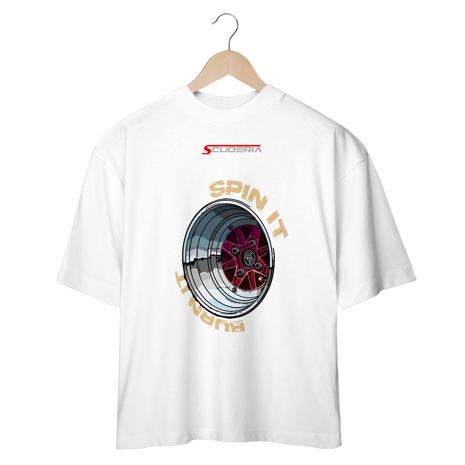 Camiseta Oversized Spin It Burn It Scuderia