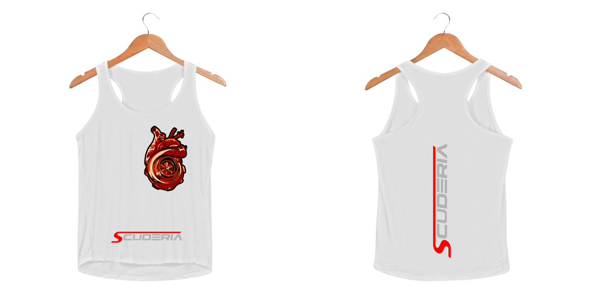 Nome do produto: Regata Feminina Sport Dry Uv Turbine Heart Scuderia