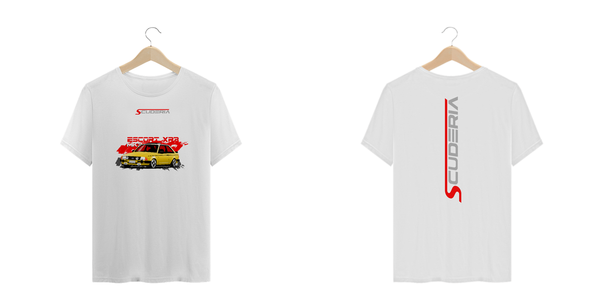 Nome do produto: T-Shirt Plus Size Coleção Anos 80 Escort XR3 MK3 Scuderia