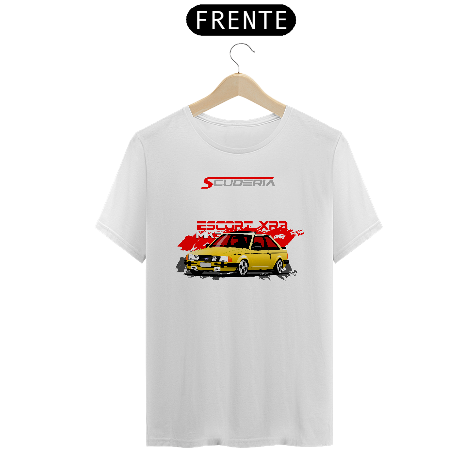 T-Shirt Prime Coleção Anos 80 escort XR3 Mk3 Scuderia 