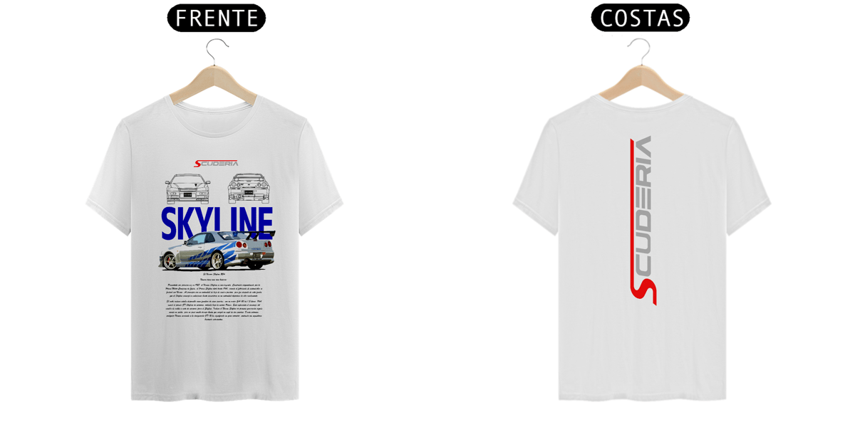 Nome do produto: T-Shirt Classic Nissan Skyline GTR R34 Scuderia