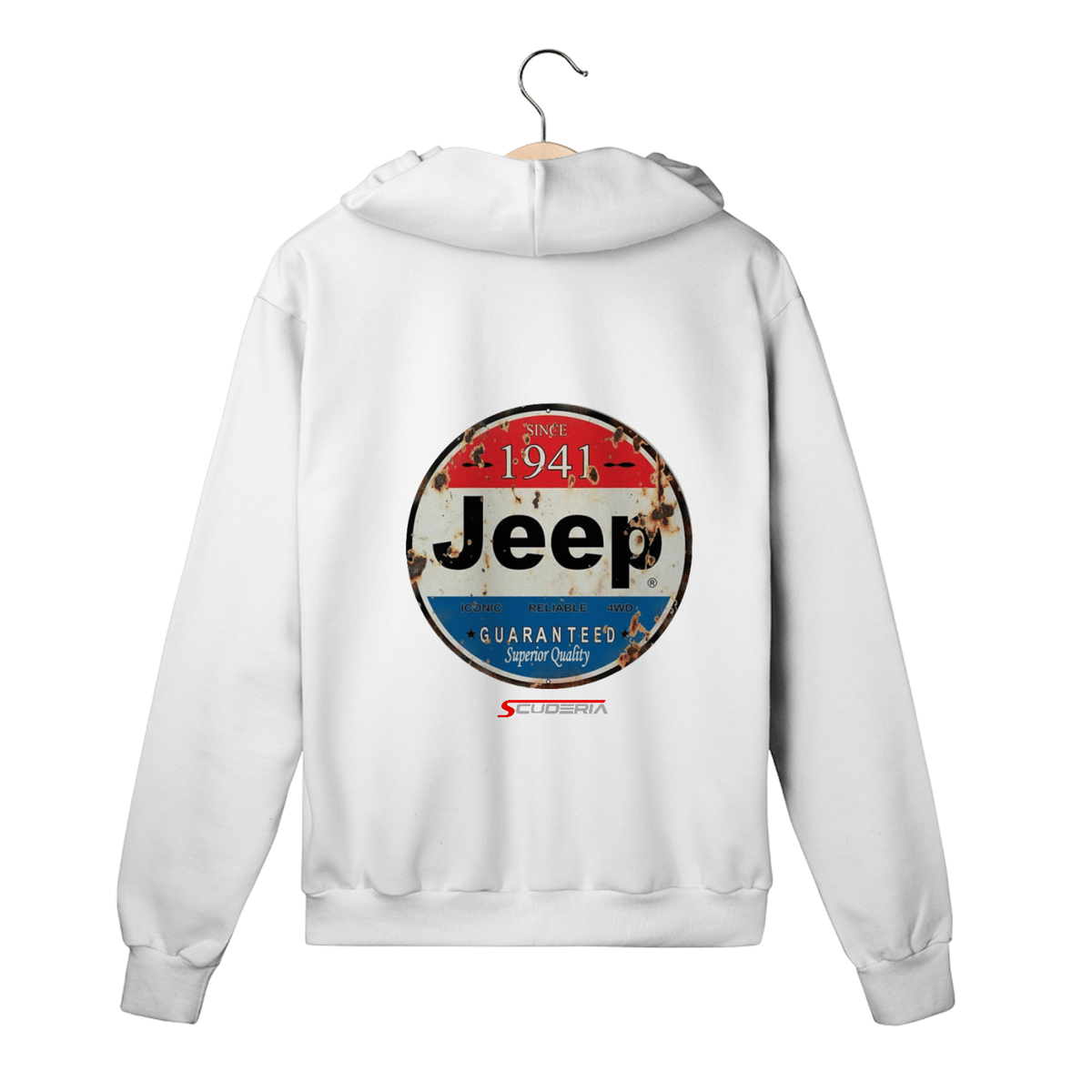 Nome do produto: Moleton com Zíper Placa Jeep Vintage Scuderia