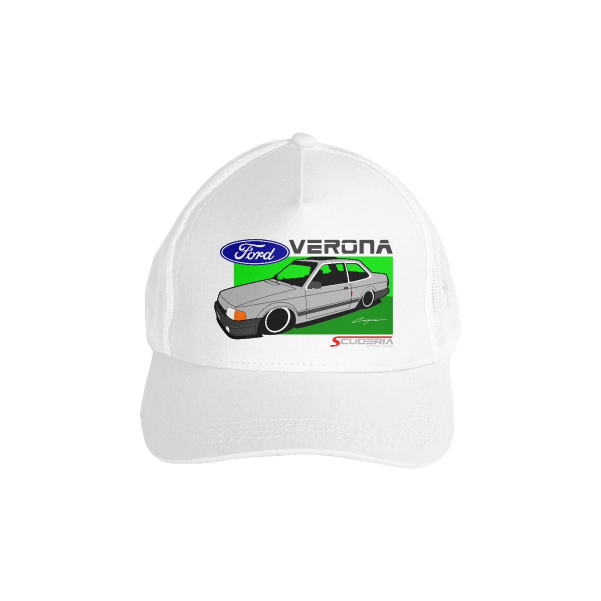 Nome do produto: Boné Americano com Tela Ford Verona Grafite Scuderia