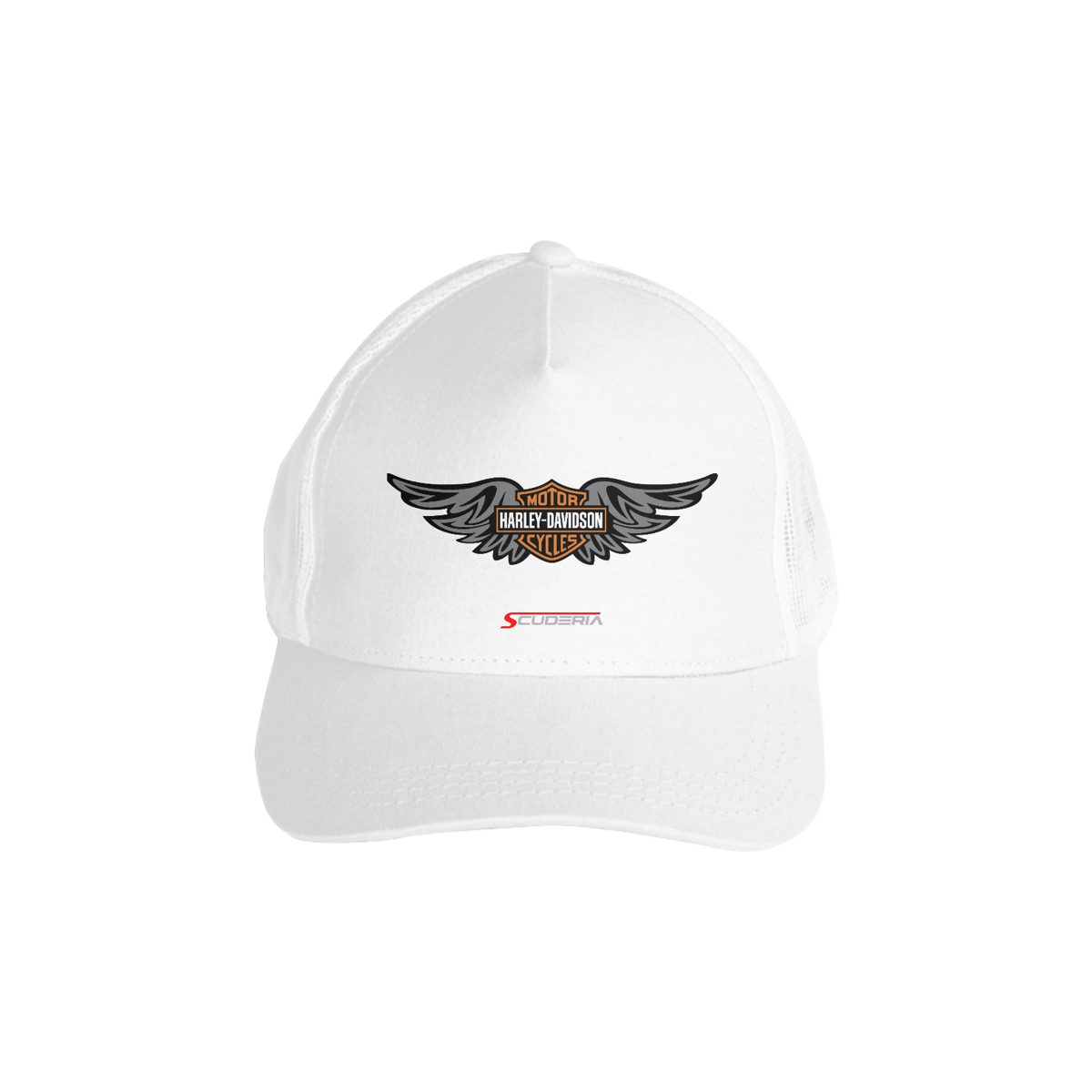 Nome do produto: Boné Americano com Tela Harley Davidson Scuderia