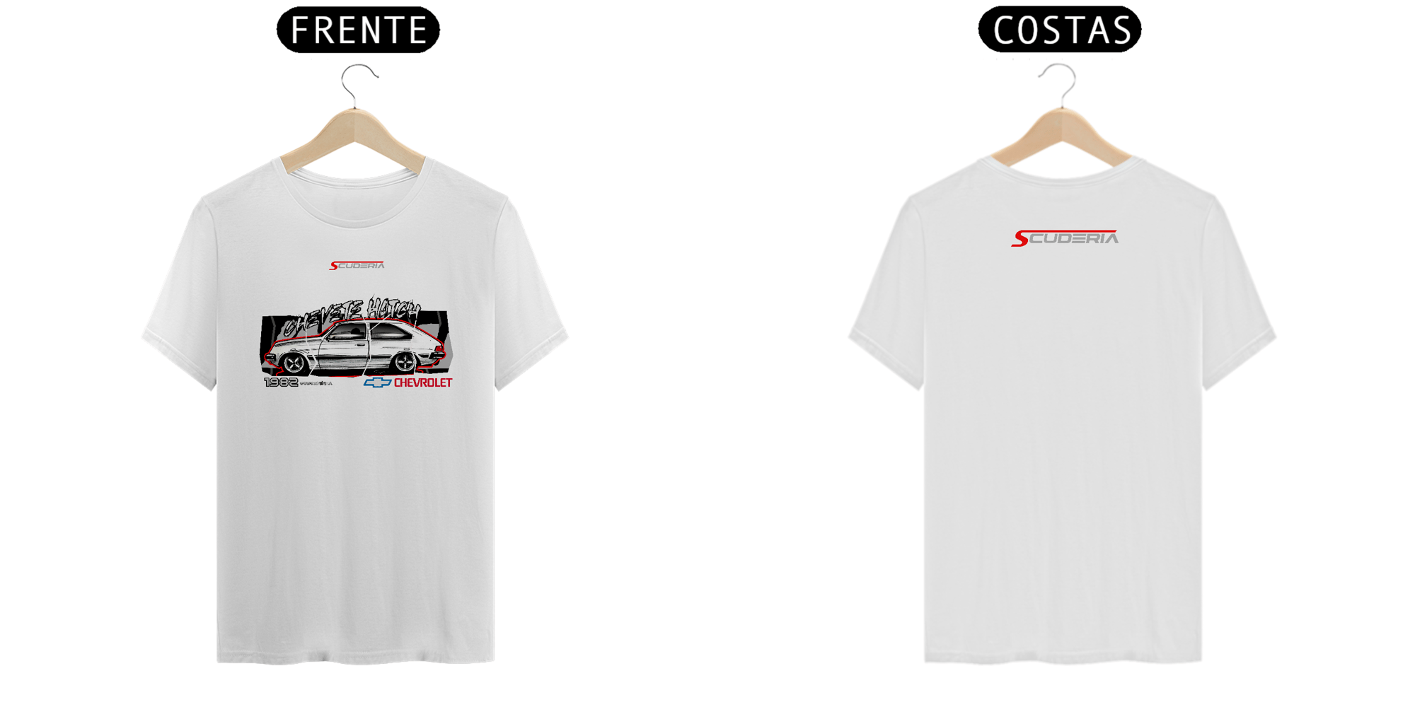 T-Shirt Prime Coleção Anos 80 Chevette Hatch Scuderia