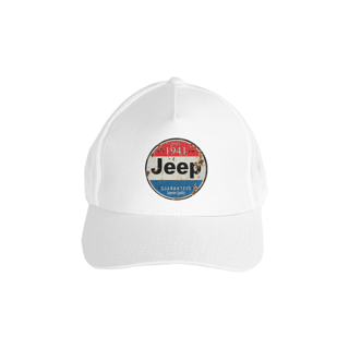 Boné Americano com Tela Placa Jeep Vintage Scuderia