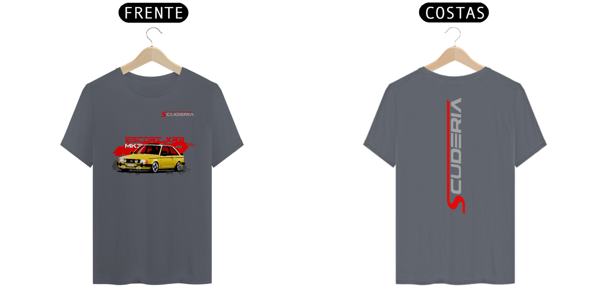 T-Shirt Classic Coleção Anos 80 Escort XR3 MK3 Scuderia