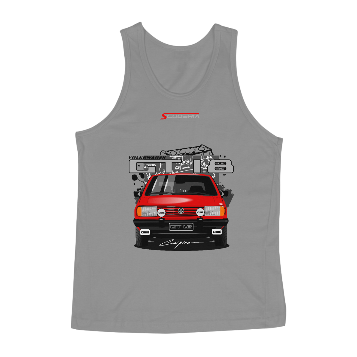 Nome do produto: Regata Masculina Quality Coleção Anos 80 Gol GT 1.8 Scuderia