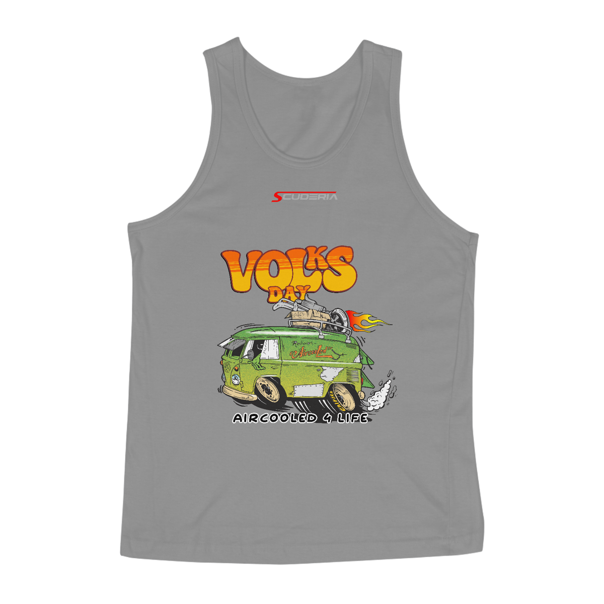 Nome do produto: Regata Masculina Quality Coleção Volks Day Kombi Rat Look Scuderia