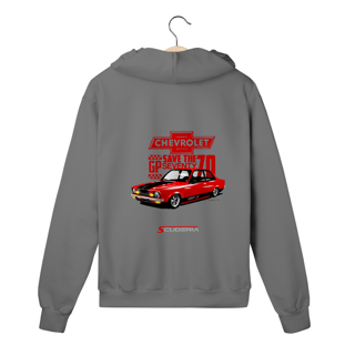 Nome do produto Moleton com Zíper Coleção Anos 70 Chevette GPII Vermelho Scuderia