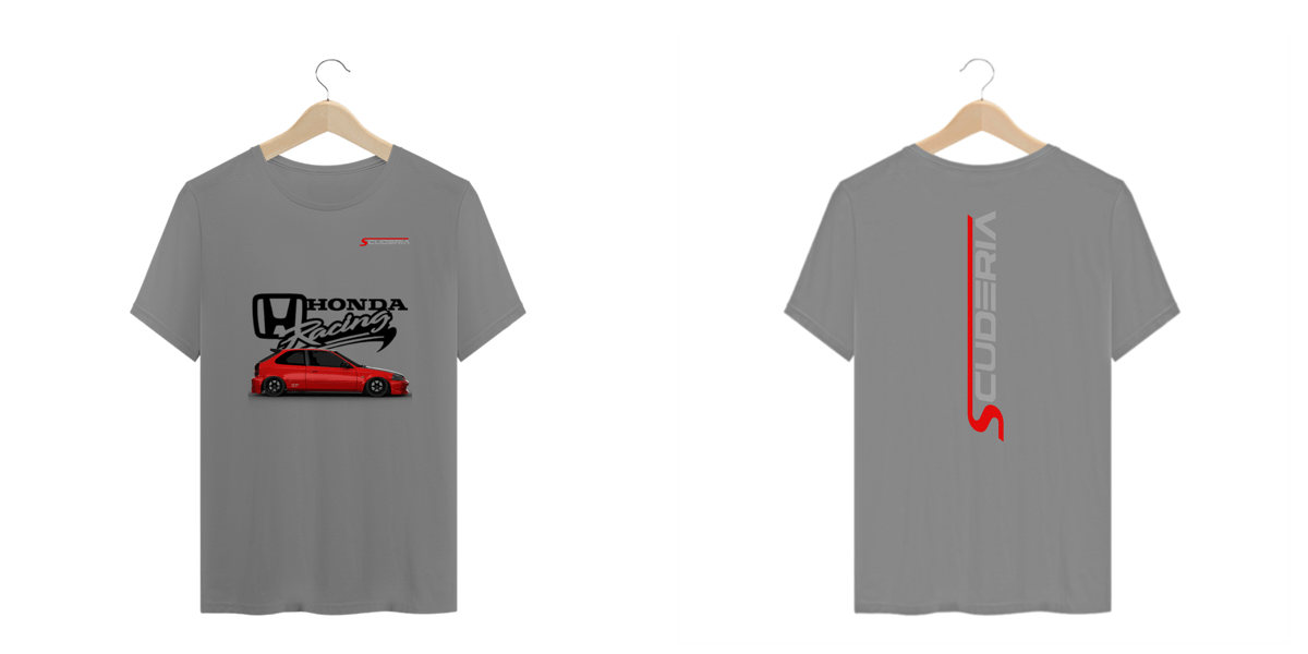 Nome do produto: T-Shirt Plus Size Honda Civic Racing Scuderia
