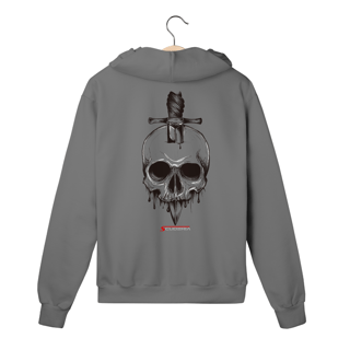 Nome do produto Moleton com Zíper Faca na Caveira Scuderia