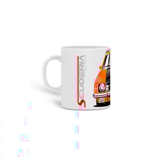 Nome do produto Caneca Porcelana Coleção Anos 70 Caravan SS 78 Laranja Scuderia