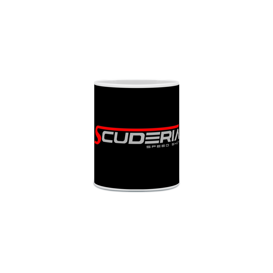 Caneca Porcelana Logo Scuderia (fundo preto) 