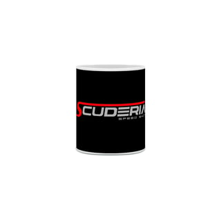 Caneca Porcelana Logo Scuderia (fundo preto) 