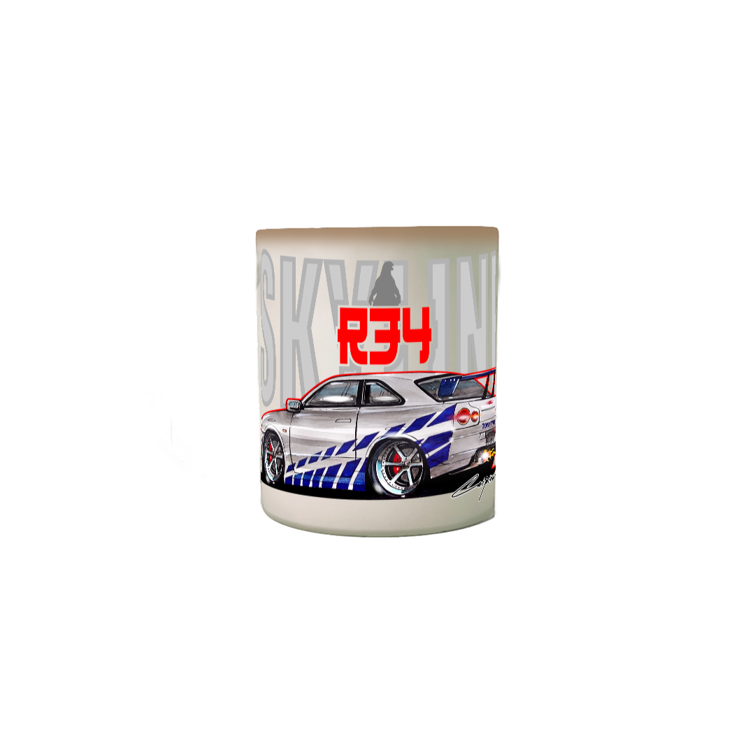 Caneca Mágica Skyline R34 Cartoon Scuderia