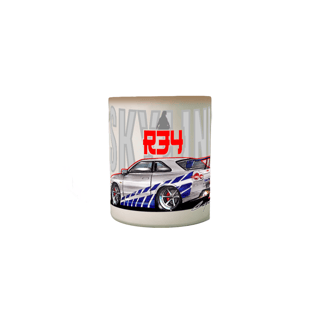 Caneca Mágica Skyline R34 Cartoon Scuderia