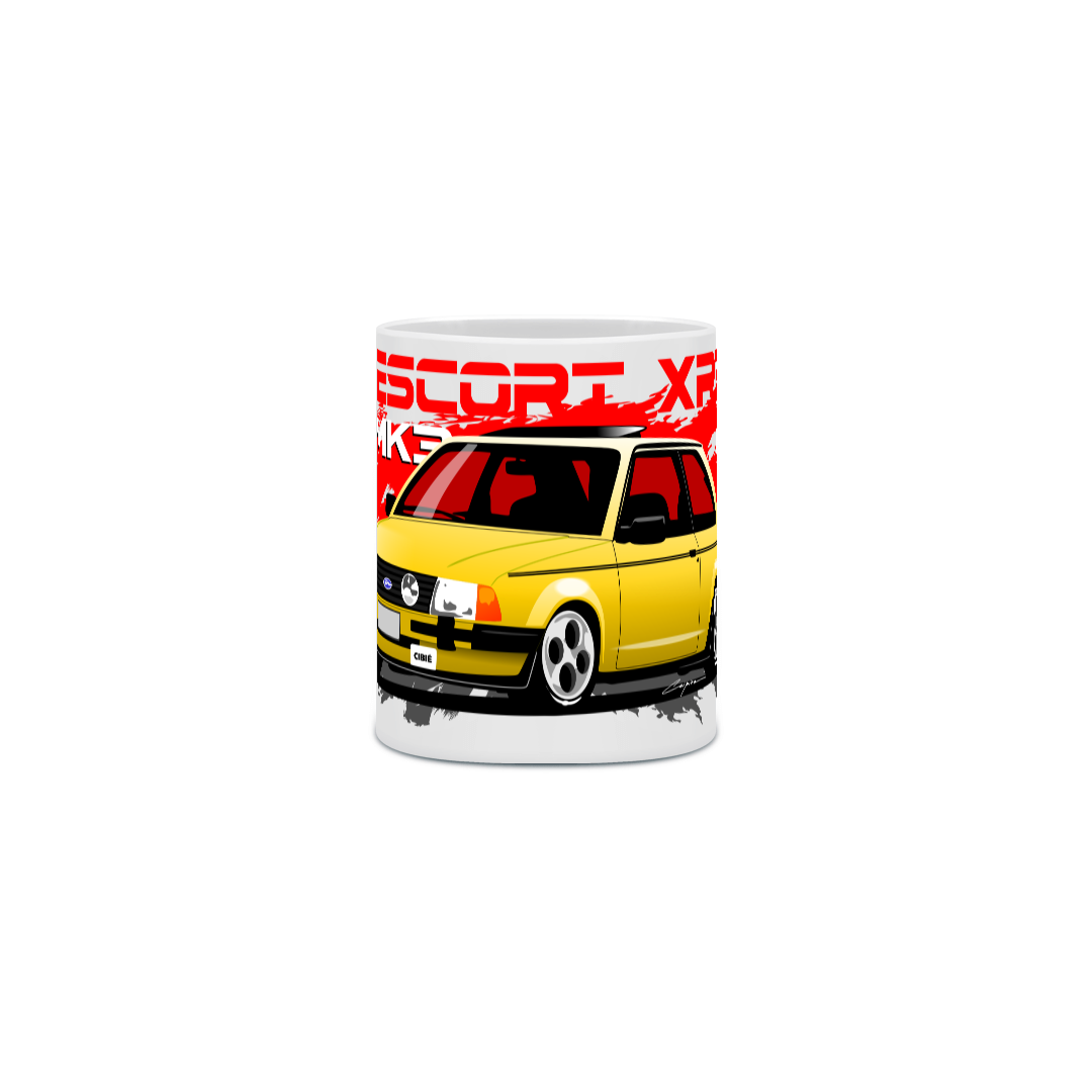 Nome do produto: Caneca Porcelana Coleção Anos 80 Escort XR3 MK3 Scuderia