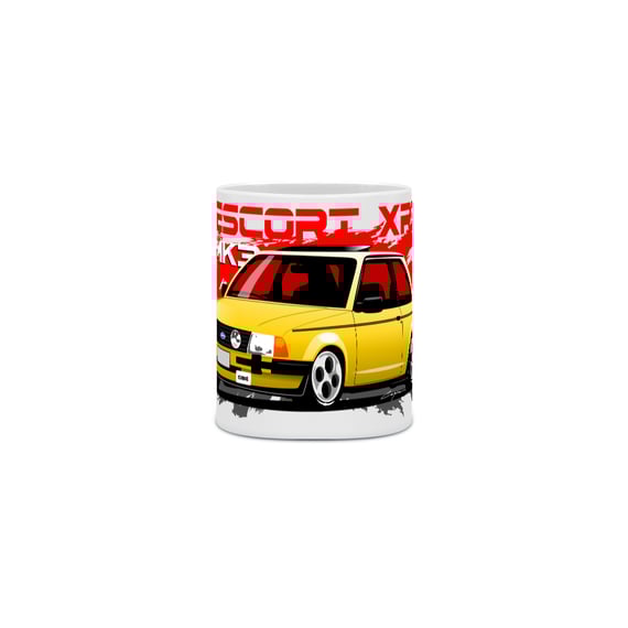 Caneca Porcelana Coleção Anos 80 Escort XR3 MK3 Scuderia
