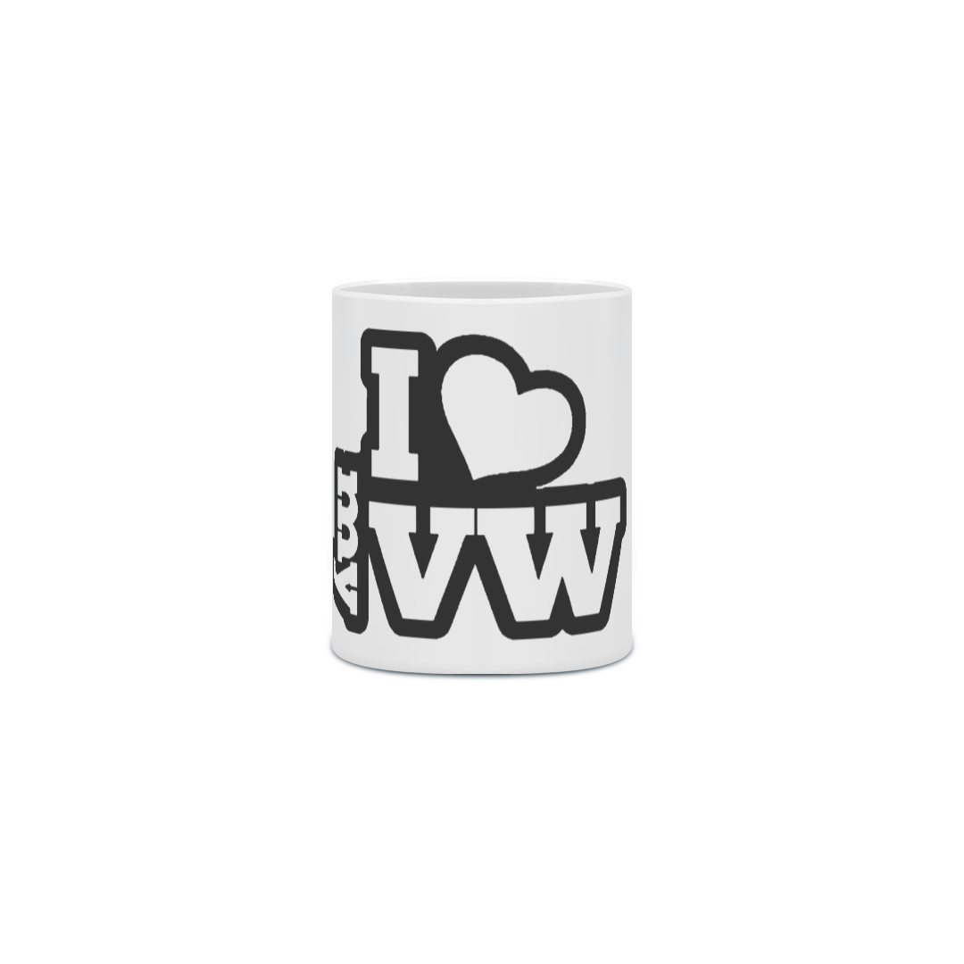 Nome do produto: Caneca Porcelana I Love My VW Scuderia