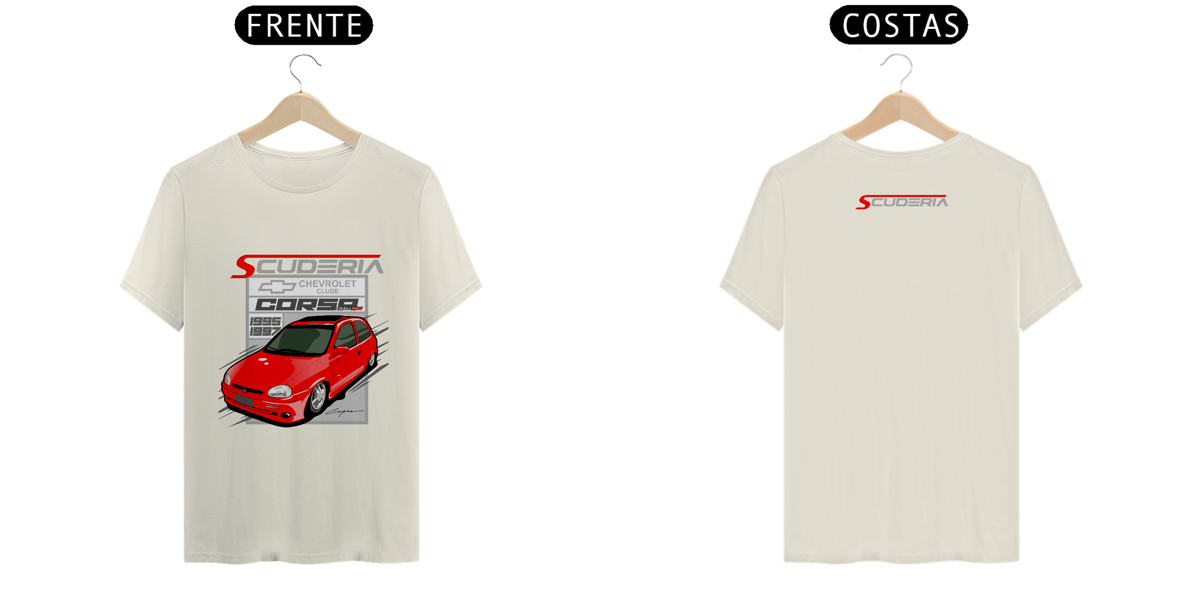 Nome do produto: T-Shirt Pima Coleção Anos 90 Corsa GSI Vermelho Scuderia