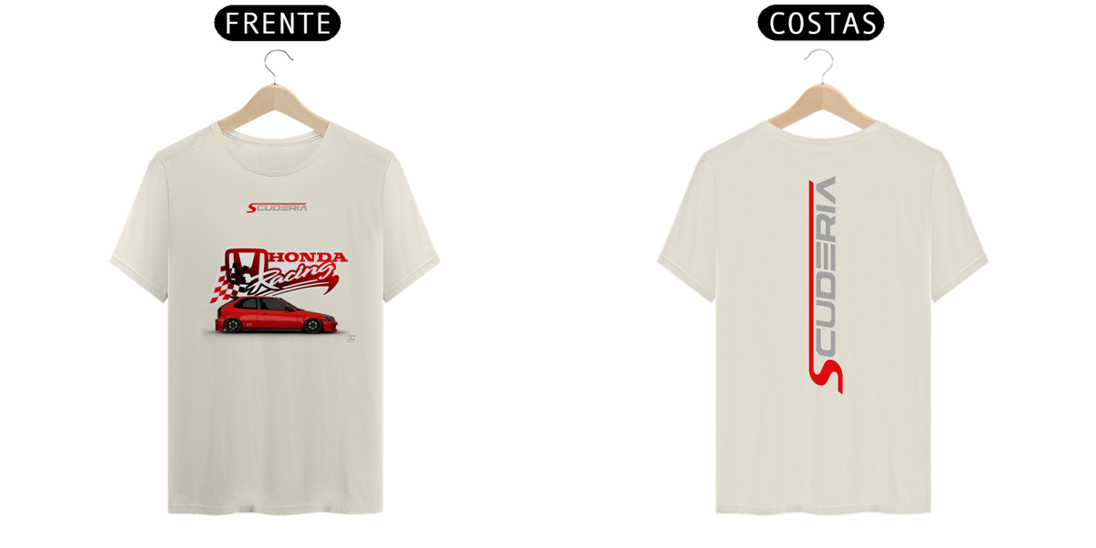 Nome do produto: T-Shirt Pima Honda Civic Racing Scuderia