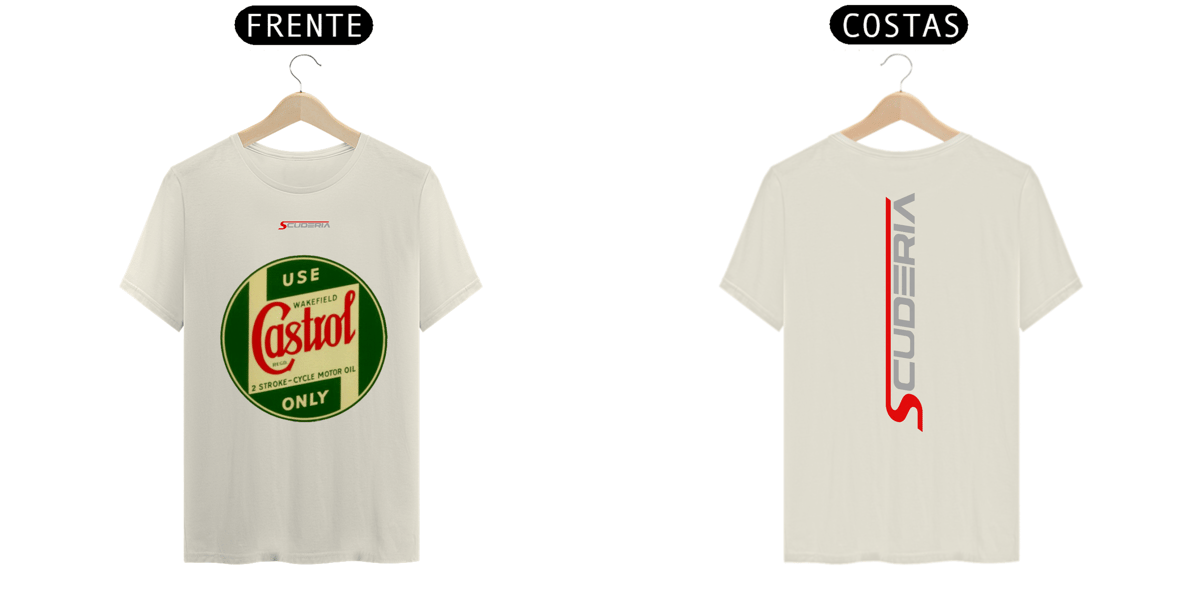 Nome do produto: T-Shirt Pima Placa Vintage Castrol Scuderia