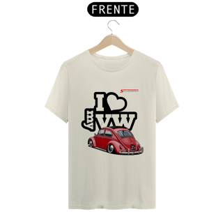 Nome do produto T-Shirt Pima I Love My VW Fusca Vermelho Scuderia
