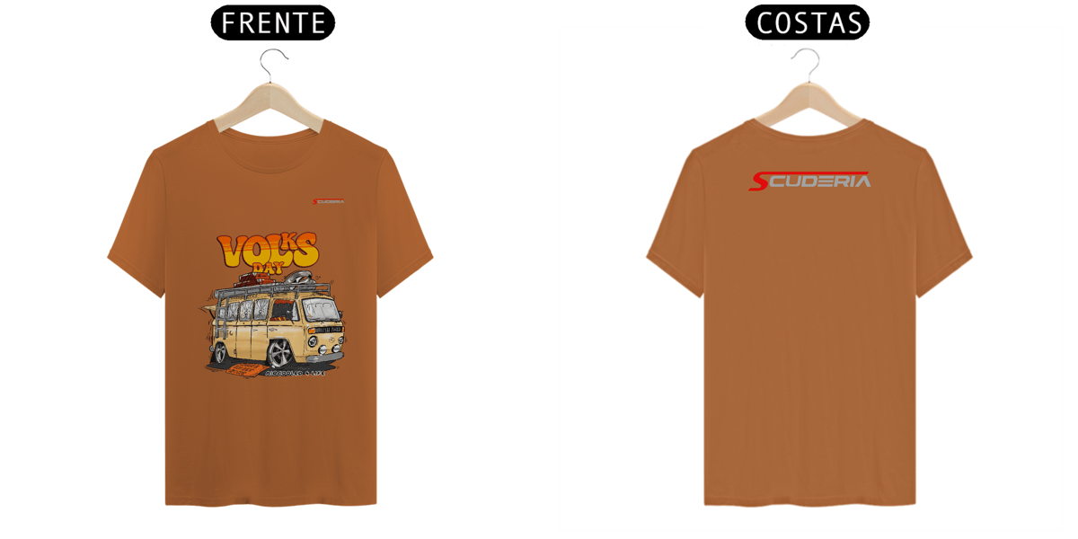 Nome do produto: T-Shirt Pima Coleção Volks Day Kombi Camper Scuderia