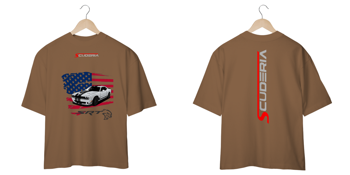 Nome do produto: Camiseta Oversized Dodge Charger SRT Scuderia