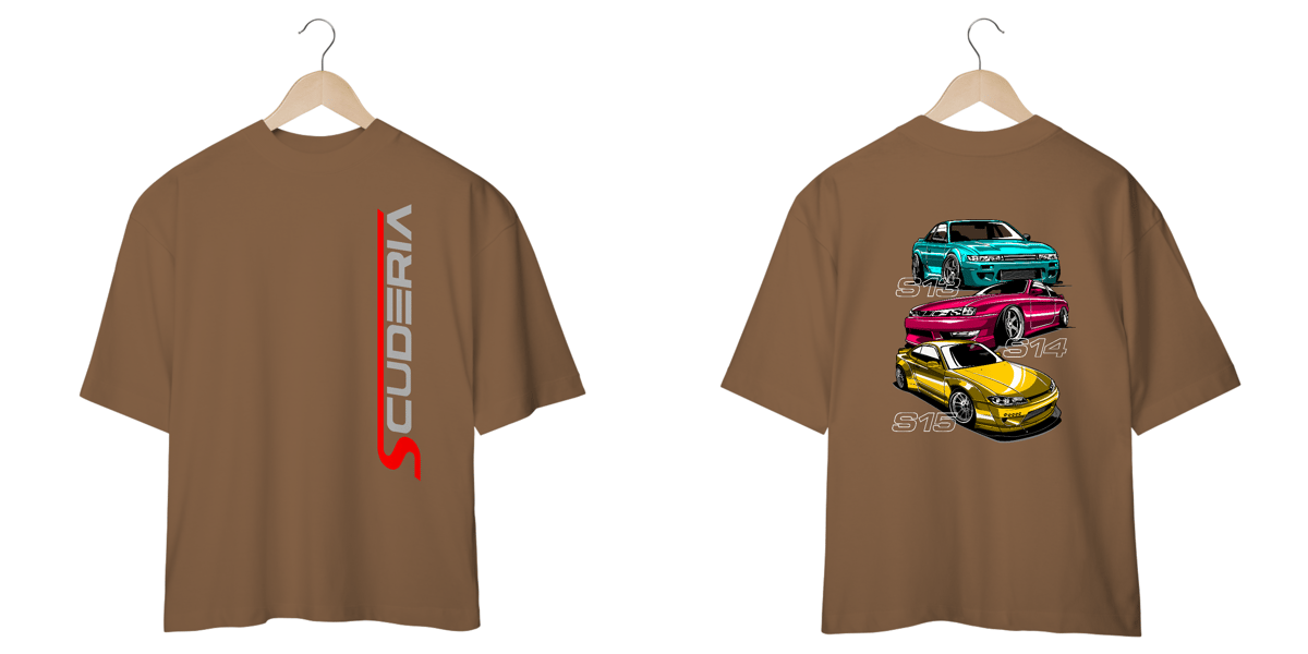 Nome do produto: Camiseta Oversized Coleção Nissan Silvia JDM Scuderia