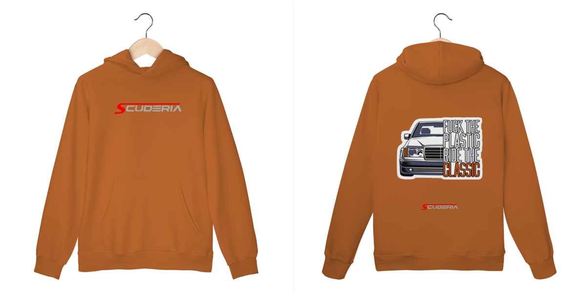 Nome do produto: Moleton Fechado Fuck The Plastic Ride The Classic Scuderia