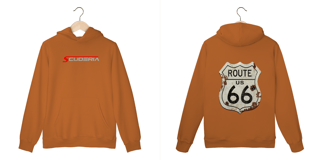 Nome do produto Moleton Canguru Placa Vintage Route 66 Scuderia