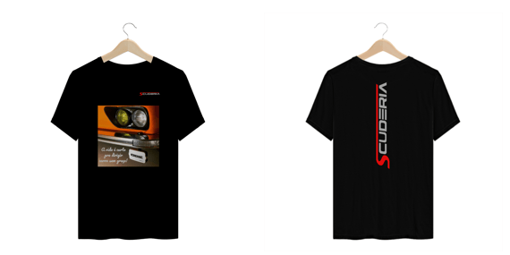 T-Shirt Plus Size Frases e Memes Vida Curta Scuderia