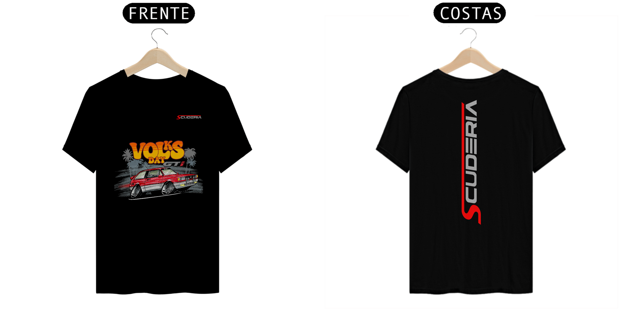 T-Shirt Quality Coleção Volks Day Gol GTI Scuderia