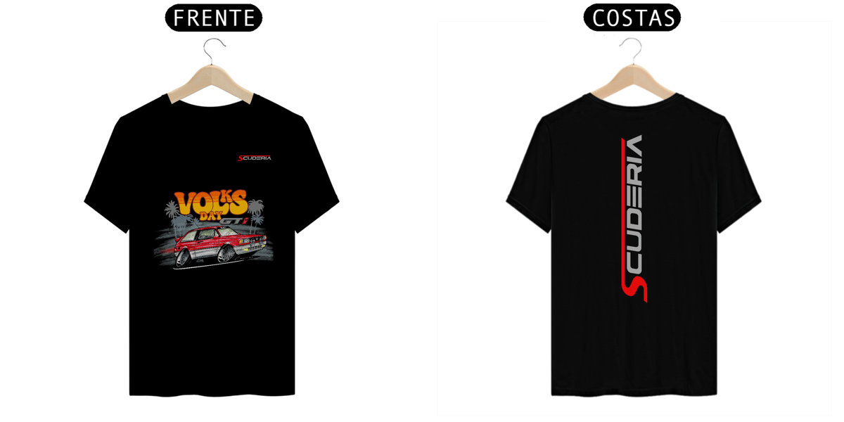 Nome do produto: T-Shirt Quality Coleção Volks Day Gol GTI Scuderia