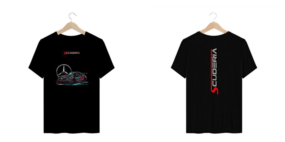 Nome do produto: T-Shirt Plus Size Mercedes CLA AMG Scuderia