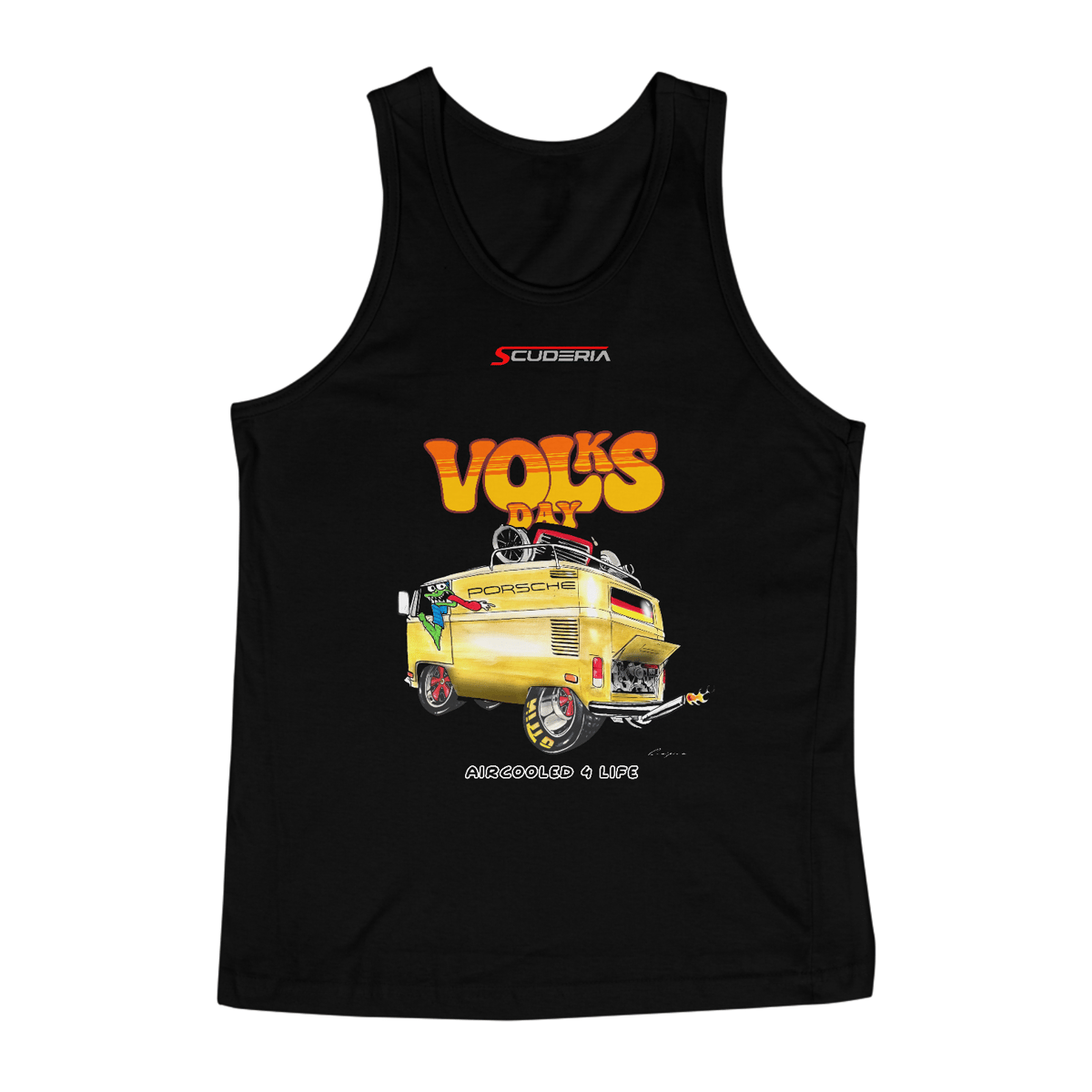 Nome do produto: Regata Masculina Quality Coleção Volks Day Kombi Porsche Scuderia