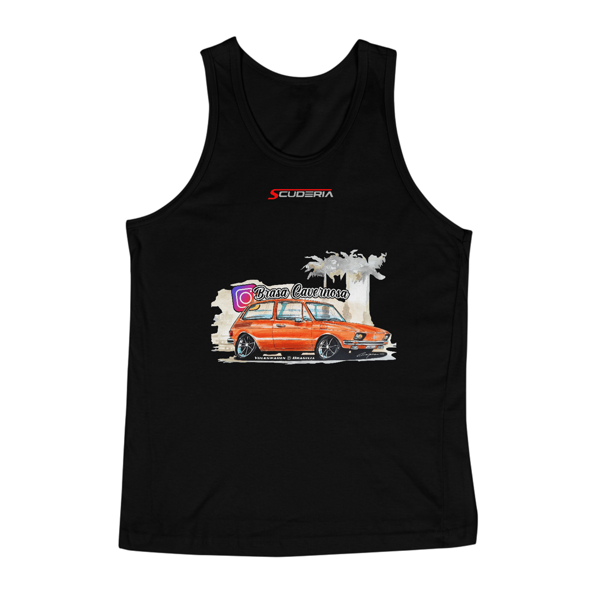 Nome do produto: Regata Masculina Quality Brasa Cavernosa Cartoon Scuderia