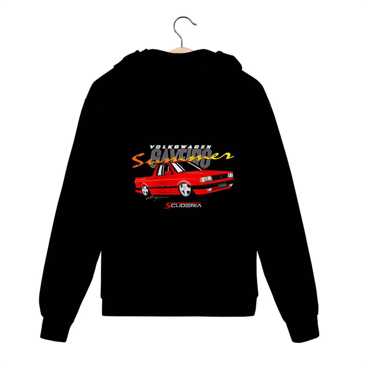 Nome do produto: Moleton com Zíper Coleção Anos 90 Saveiro Summer Vermelha Scuderia