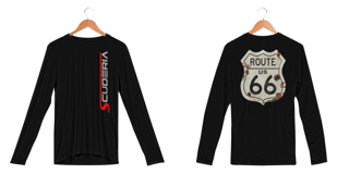 Nome do produto Manga Longa UV Placa Vintage Route 66 Scuderia